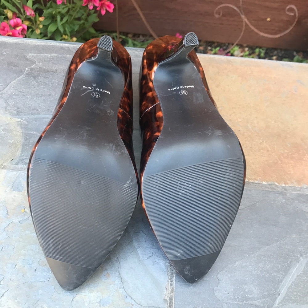 JUST FAB Patent Leopard Heels NWOT! - Picture 7 of 8